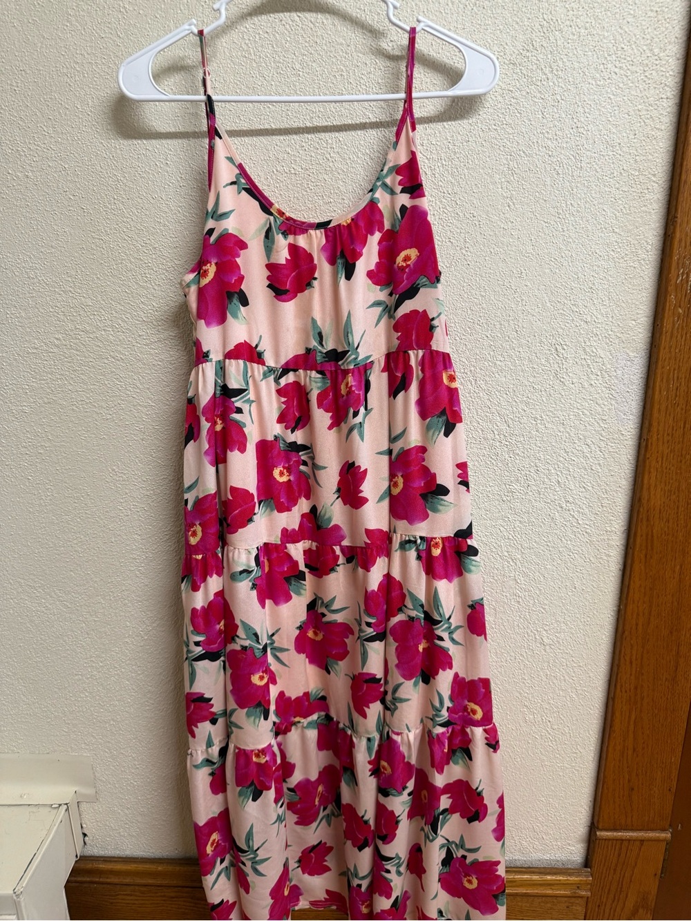 Pink Floral Maxi Dress